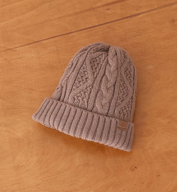 ABAHOUSE「【RUBEN/ルーベン】CABLE BORE WATCHCAP/ケーブル裏ボアフ」|その他|グレージュ