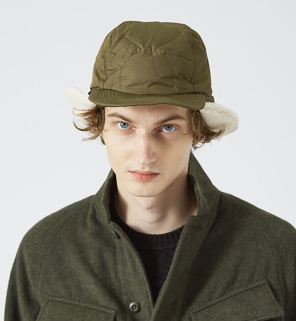 ABAHOUSE「【TAION /タイオン】リバーシブル ダウンパイロットキャップ/DOWN CA」|その他|ダークグリーン