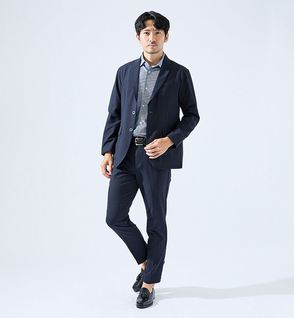 ABAHOUSE「【形状安定性 / 伸縮性】トリコットストライプ 半袖シャツ」|シャツ・ブラウス|