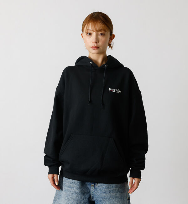 ABAHOUSE「【FRUIT OF THE LOOM】PRINT HOODIE4/ロゴプリント/」|パーカー|ブラック