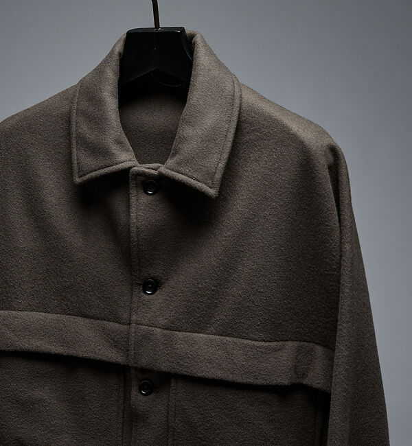 ABAHOUSE「【セットアップ対応】ウールミルド CPOシャツブルゾン/ ボックスシルエット」|ブルゾン・スタジャン|