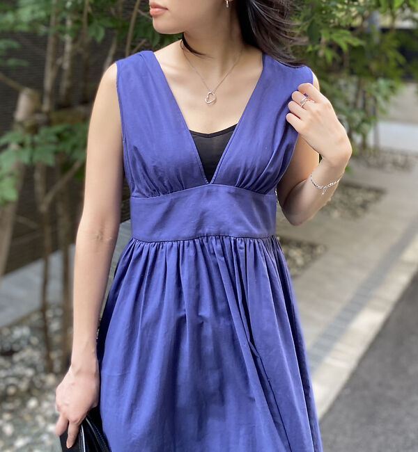 Rouge vif「麻混3WAYウエストリボンワンピース」|ワンピース|