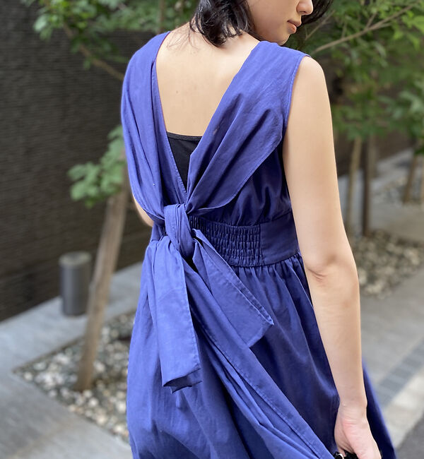 Rouge vif「麻混3WAYウエストリボンワンピース」|ワンピース|