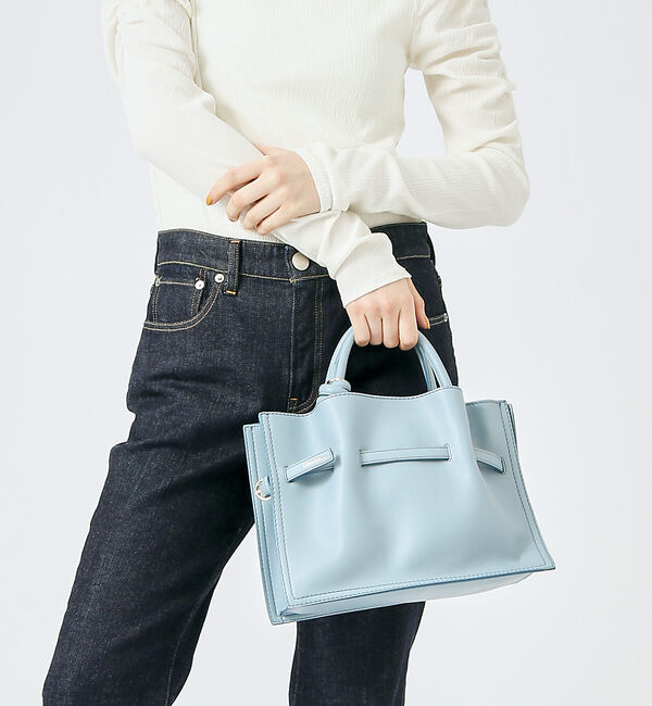 LOWELL things「【TVドラマ使用商品】Swell/2WAYギャザーオープントートBAG mini」|ショルダー・メッセンジャー|ライトブルー