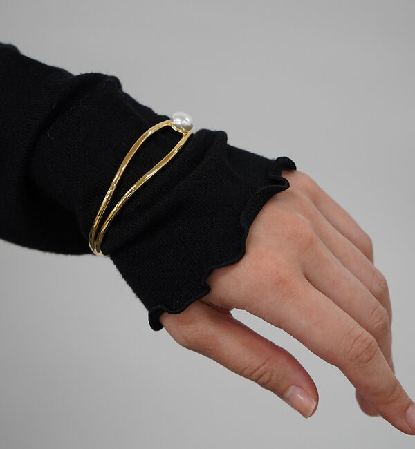 abahouse mavie「【NOVA】サージカルステンレス淡水パールバングル」|ブレスレット・バングル|