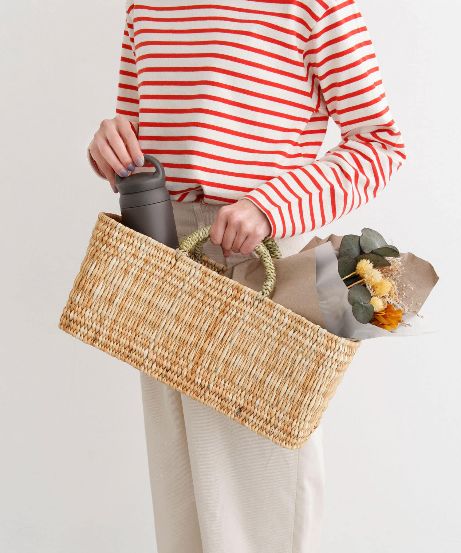 URBAN RESEARCH DOORS「アフリカンスクエア　ストロー横長かごM」|その他|