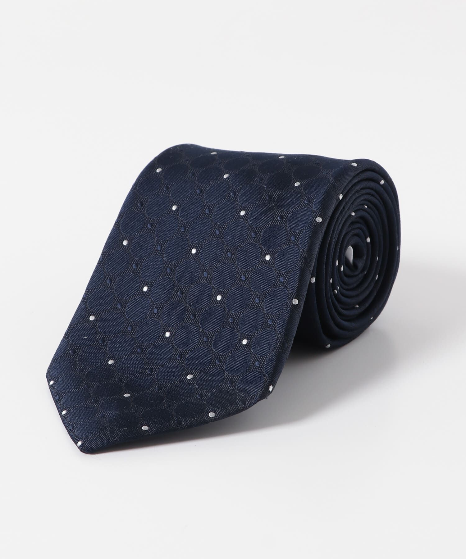 URBAN RESEARCH DOORS「LIFE STYLE TAILOR　25SS国内生地タイドット1」|ネクタイ・蝶ネクタイ|ネイビー