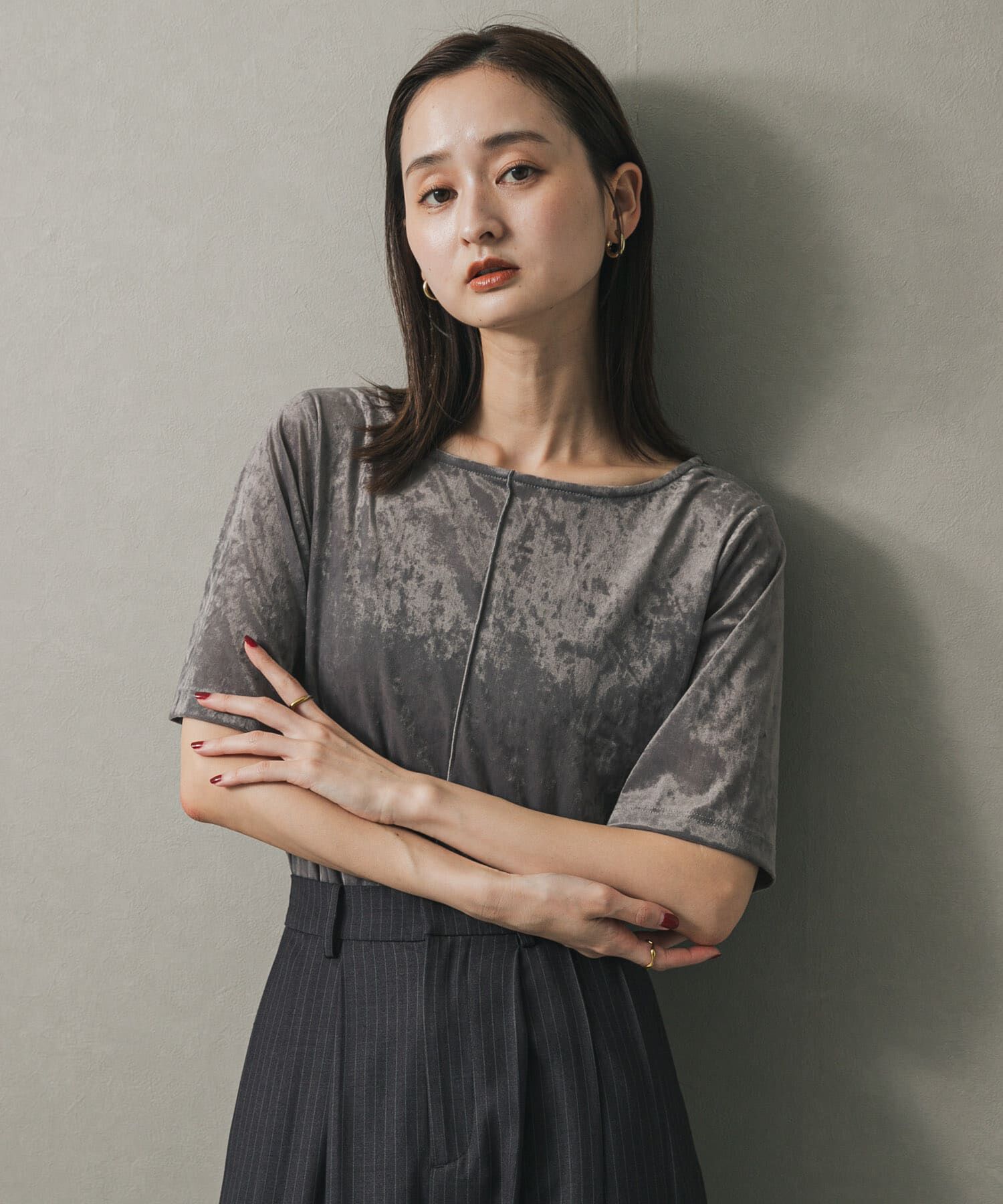 SENSE OF PLACE by URBAN RESEARCH「シアーベロアTシャツ(半袖)」|Tシャツ・カットソー|