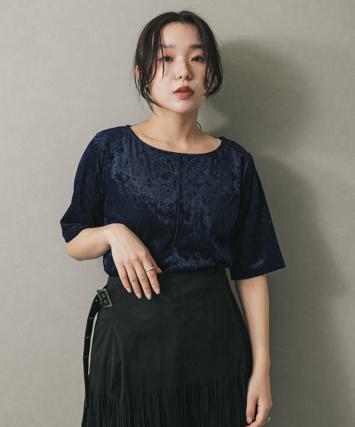 SENSE OF PLACE by URBAN RESEARCH「シアーベロアTシャツ(半袖)」|Tシャツ・カットソー|