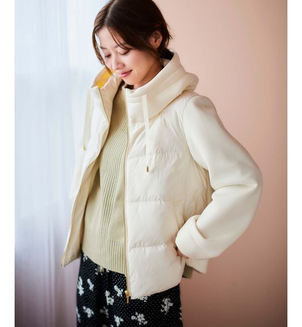 le.coeur blanc「カットボンディング&times;スムースタフタショートブルゾン」|ブルゾン・スタジャン|オフ