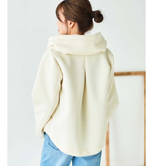 le.coeur blanc「カットボンディング&times;スムースタフタショートブルゾン」|ブルゾン・スタジャン|