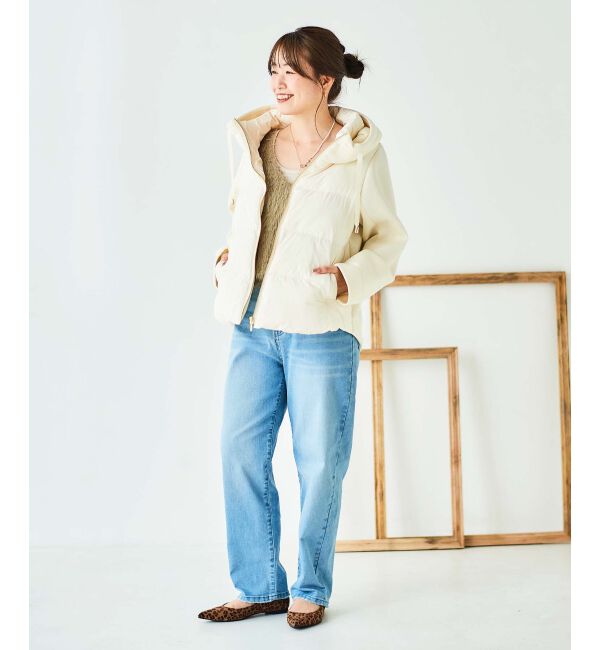 le.coeur blanc「カットボンディング&times;スムースタフタショートブルゾン」|ブルゾン・スタジャン|