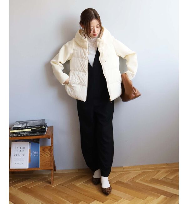 le.coeur blanc「カットボンディング&times;スムースタフタショートブルゾン」|ブルゾン・スタジャン|