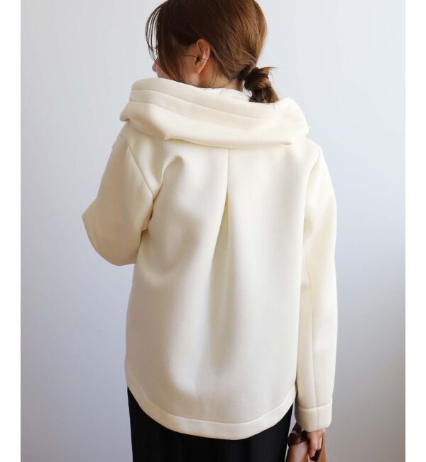 le.coeur blanc「カットボンディング&times;スムースタフタショートブルゾン」|ブルゾン・スタジャン|