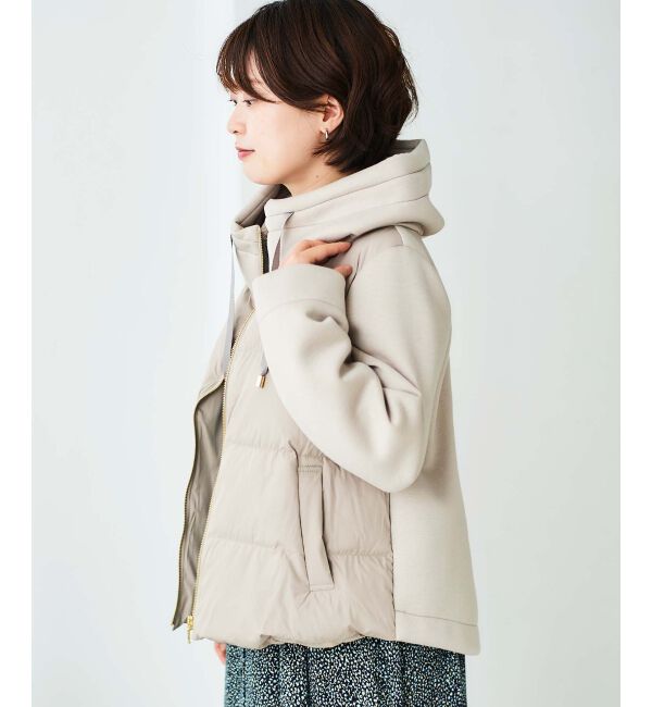 le.coeur blanc「カットボンディング&times;スムースタフタショートブルゾン」|ブルゾン・スタジャン|