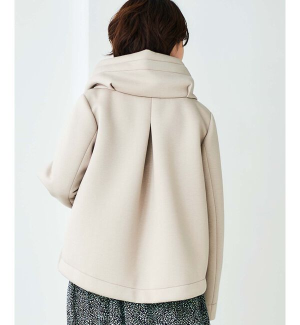 le.coeur blanc「カットボンディング&times;スムースタフタショートブルゾン」|ブルゾン・スタジャン|