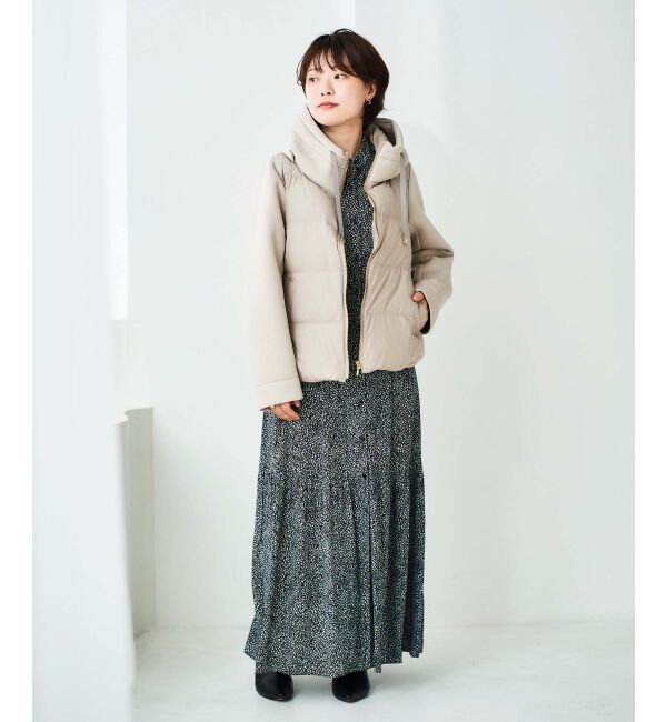 le.coeur blanc「カットボンディング&times;スムースタフタショートブルゾン」|ブルゾン・スタジャン|