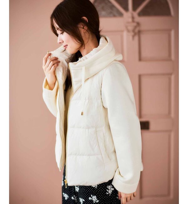 le.coeur blanc「カットボンディング&times;スムースタフタショートブルゾン」|ブルゾン・スタジャン|