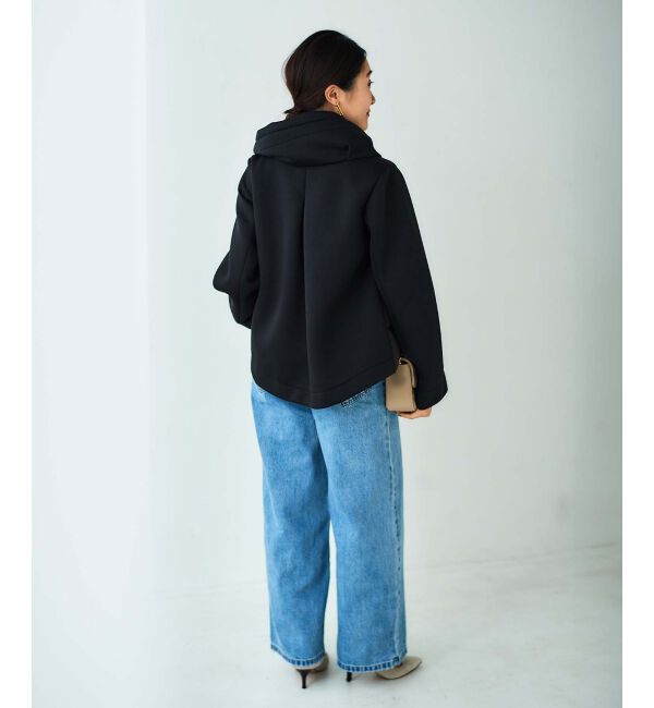 le.coeur blanc「カットボンディング&times;スムースタフタショートブルゾン」|ブルゾン・スタジャン|