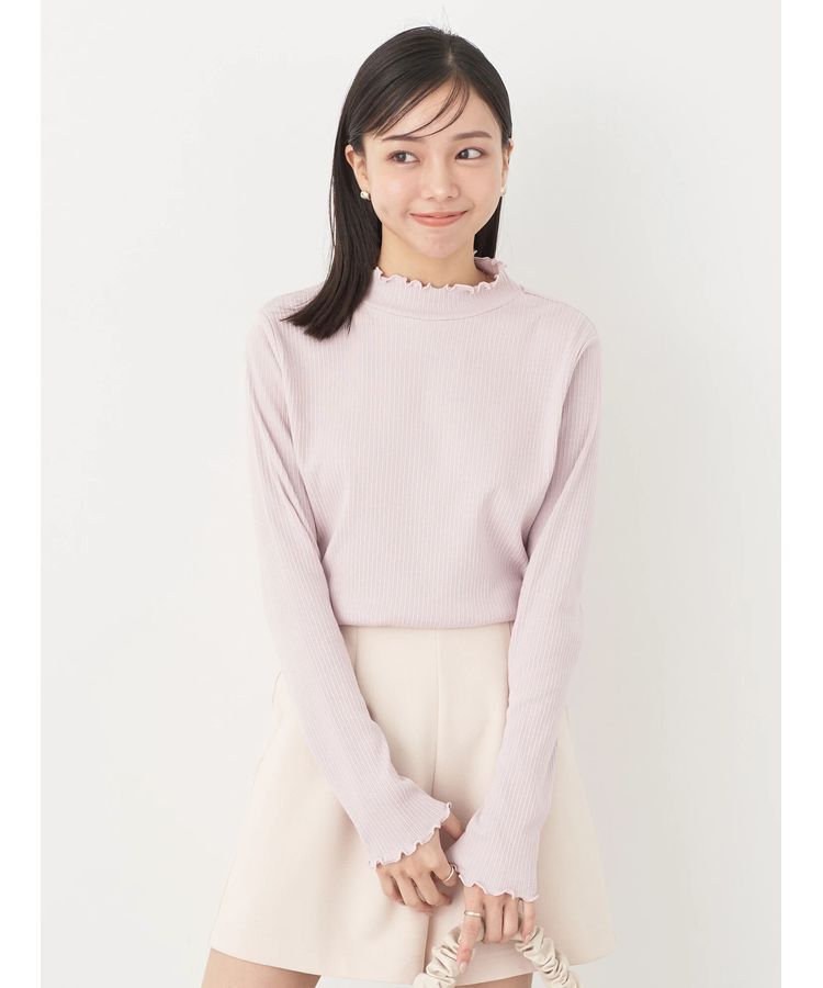 earth music&ecology「チェーンリブハイネックプルオーバー」|Tシャツ・カットソー|