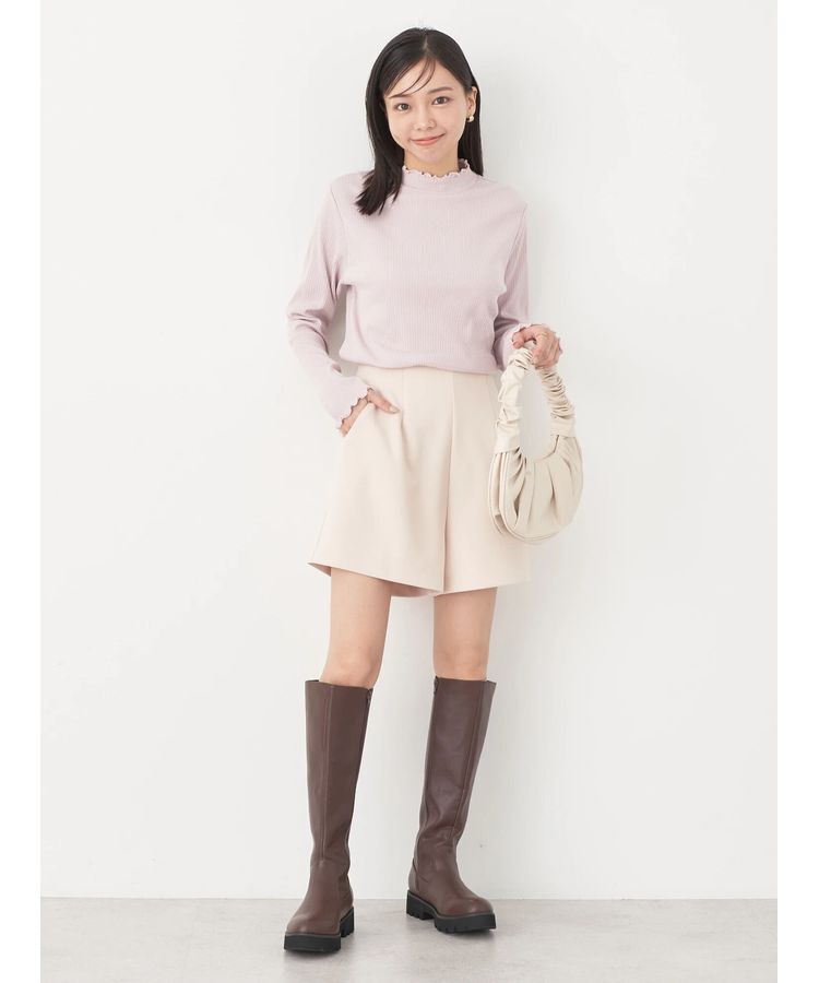 earth music&ecology「チェーンリブハイネックプルオーバー」|Tシャツ・カットソー|