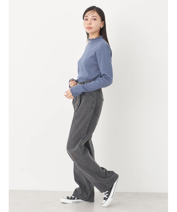 earth music&ecology「チェーンリブハイネックプルオーバー」|Tシャツ・カットソー|