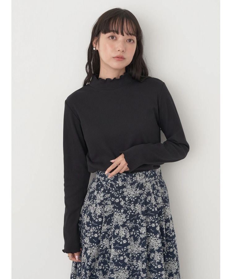 earth music&ecology「チェーンリブハイネックプルオーバー」|Tシャツ・カットソー|