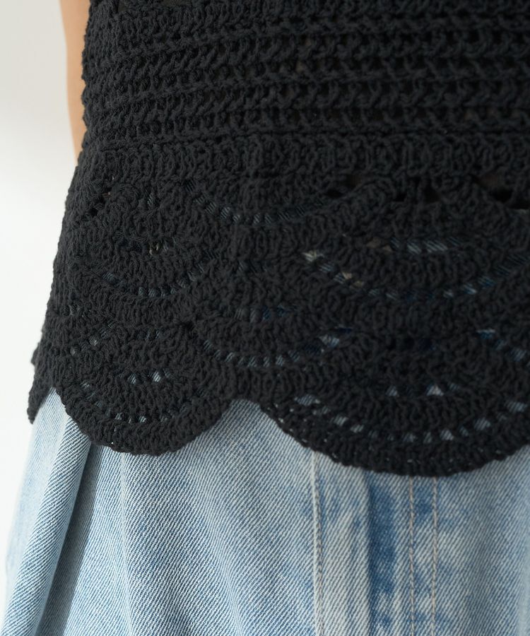 earth music&ecology「SET2点 クロシェキャミソール+ノースリーブプルオーバー」|Tシャツ・カットソー|