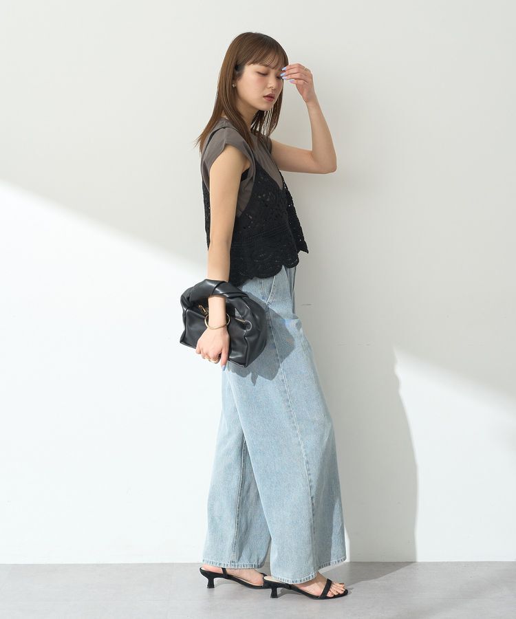 earth music&ecology「SET2点 クロシェキャミソール+ノースリーブプルオーバー」|Tシャツ・カットソー|