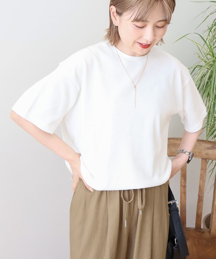 AMERICAN HOLIC「ワッフル半袖プルオーバー」|Tシャツ・カットソー|Ivory