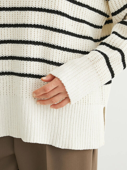 Green Parks「mokoモール畦編みモックネックプルオーバー」|Tシャツ・カットソー|