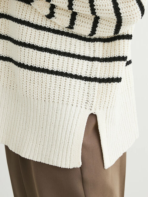 Green Parks「mokoモール畦編みモックネックプルオーバー」|Tシャツ・カットソー|