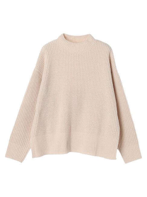 Green Parks「mokoモール畦編みモックネックプルオーバー」|Tシャツ・カットソー|