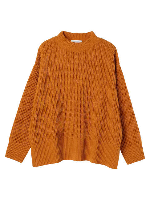 Green Parks「mokoモール畦編みモックネックプルオーバー」|Tシャツ・カットソー|