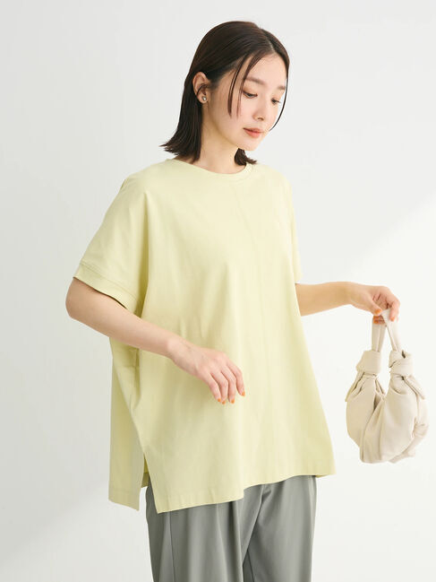 Green Parks「I.フレンチスリーブ前後差カットプルオーバー」|Tシャツ・カットソー|Light Green