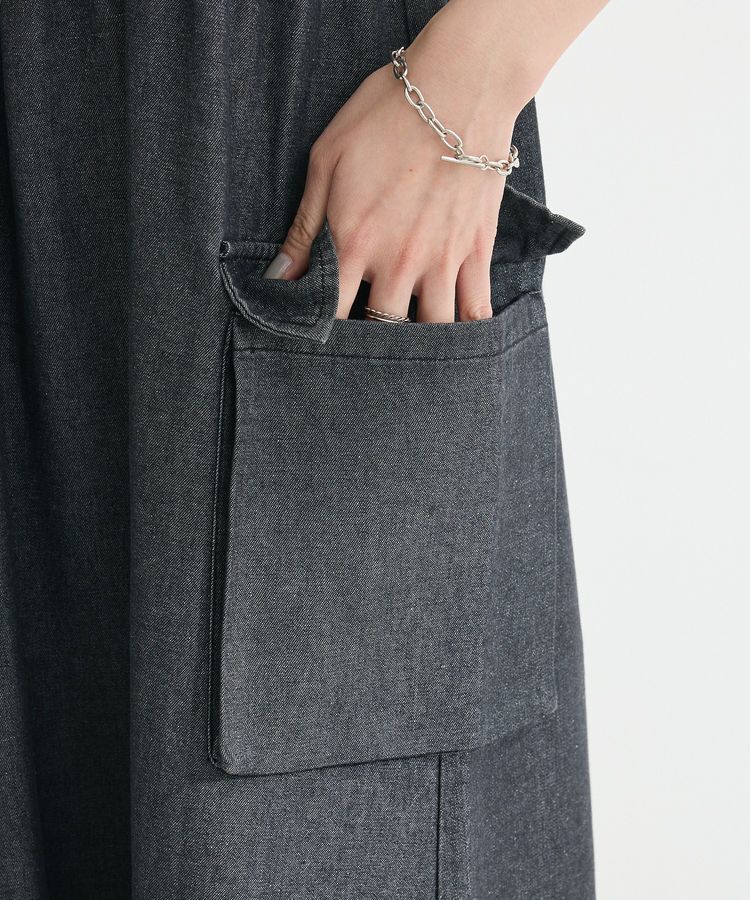 Green Parks「カーゴポケットデニムキャミワンピース」|ワンピース|