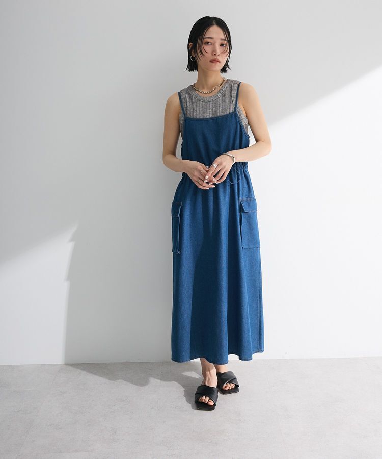 Green Parks「カーゴポケットデニムキャミワンピース」|ワンピース|