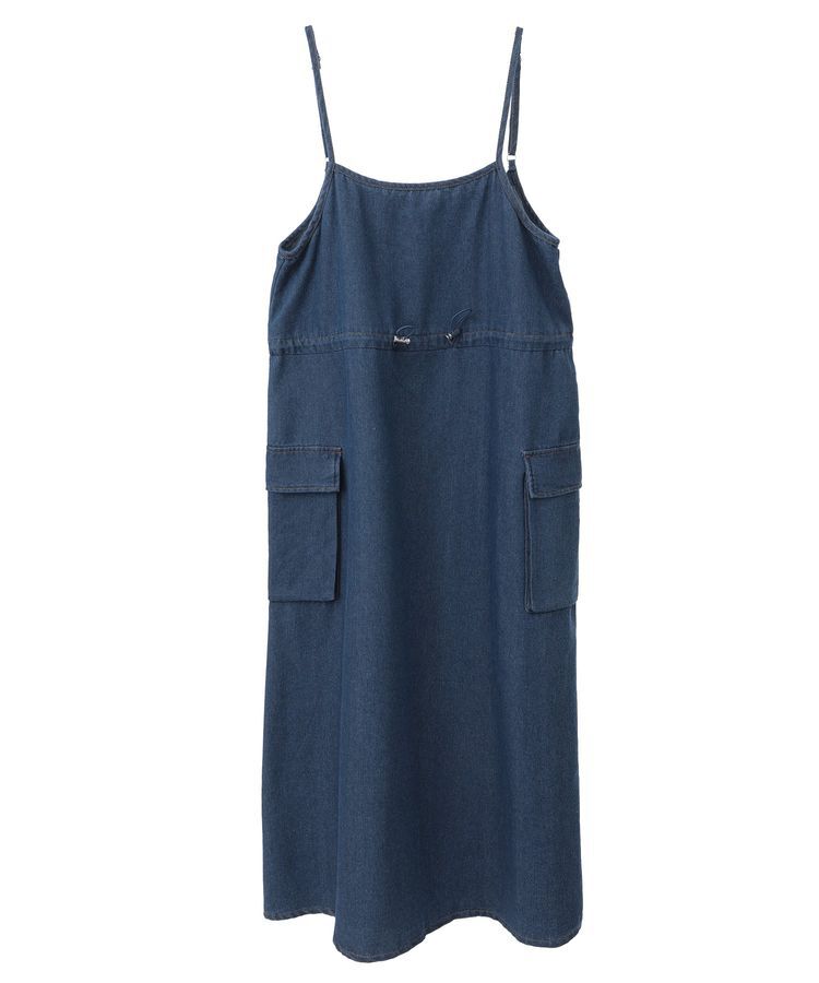 Green Parks「カーゴポケットデニムキャミワンピース」|ワンピース|