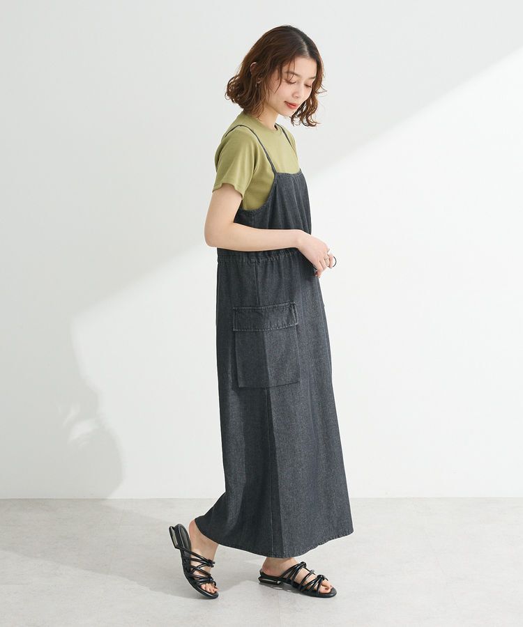 Green Parks「カーゴポケットデニムキャミワンピース」|ワンピース|