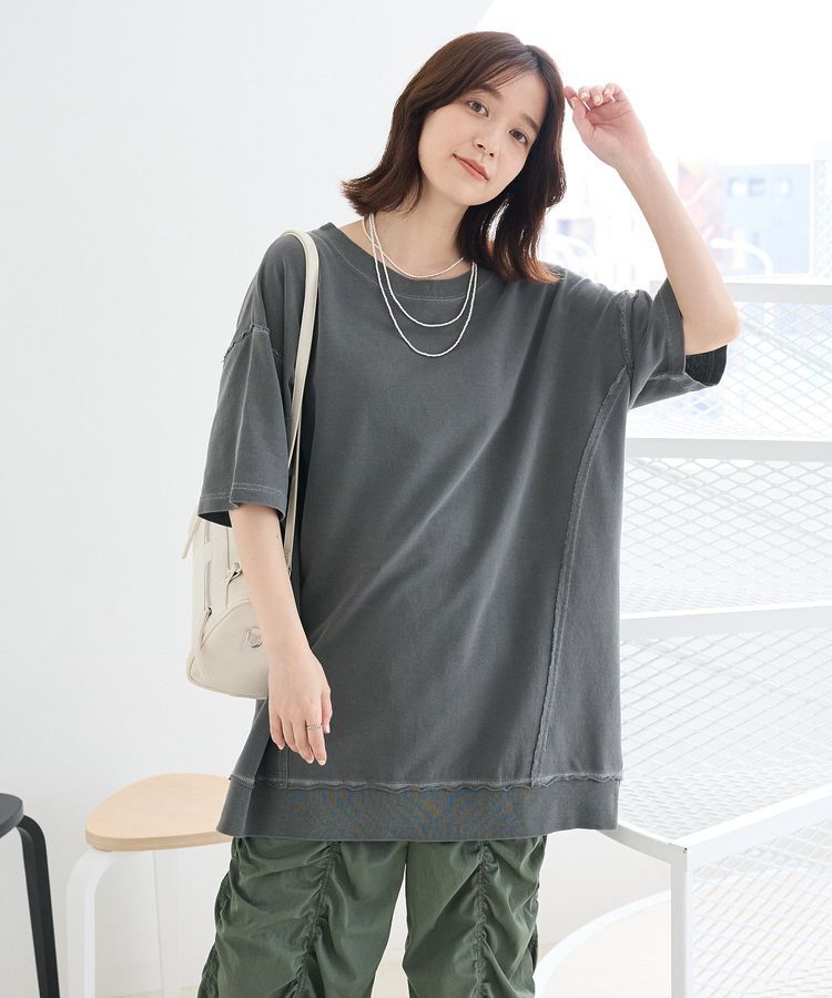 armonia「ピグメント裏毛切りっぱなしチュニック」|チュニック|Dark Gray