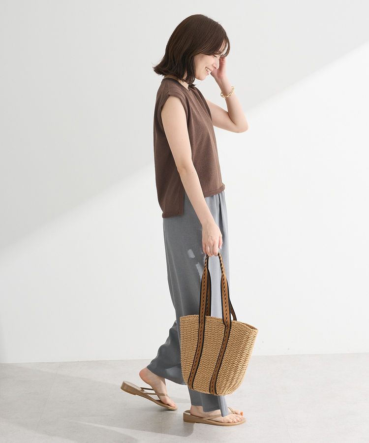 Green Parks「・Petit Fleur ノースリリネンライクニット」|ニット・セーター|