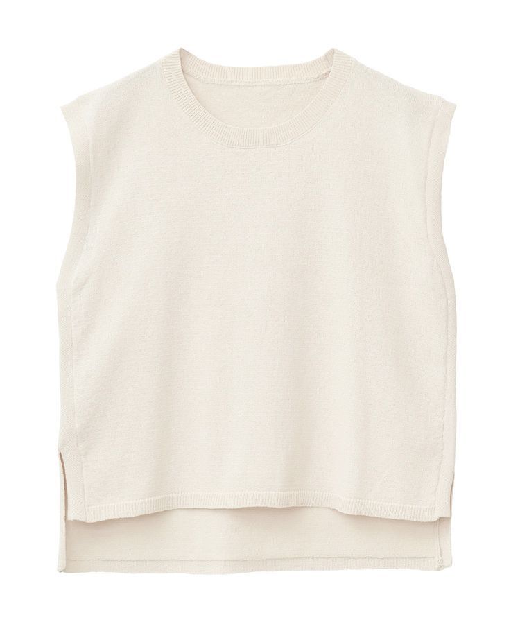 Green Parks「・Petit Fleur ノースリリネンライクニット」|ニット・セーター|