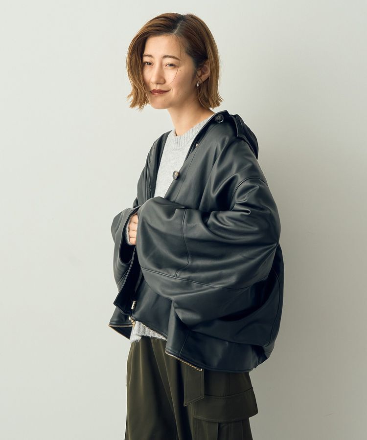 YECCA VECCA「【DOLL UP OOPS】マルチWAY合皮ジャケット」|テーラードジャケット|