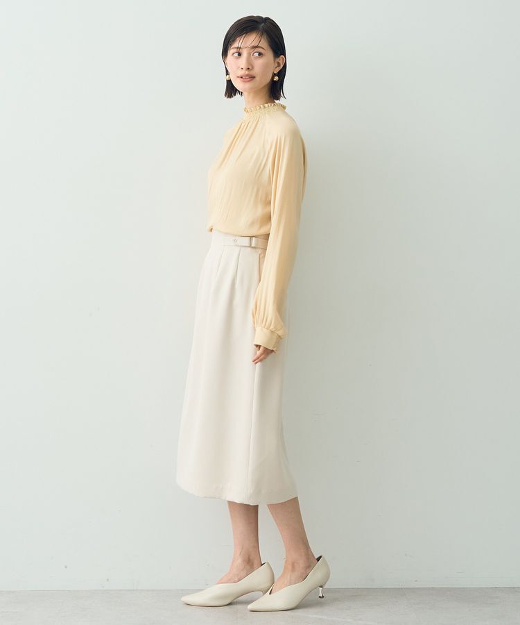 YECCA VECCA「シャーリングネックブラウス」|シャツ・ブラウス|