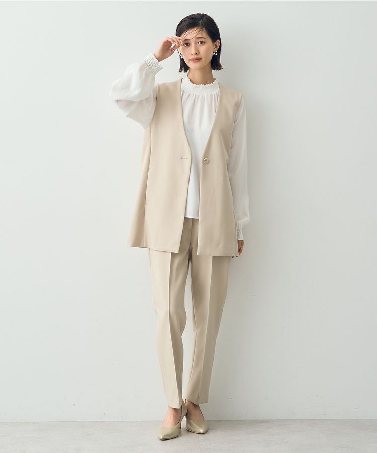 YECCA VECCA「シャーリングネックブラウス」|シャツ・ブラウス|