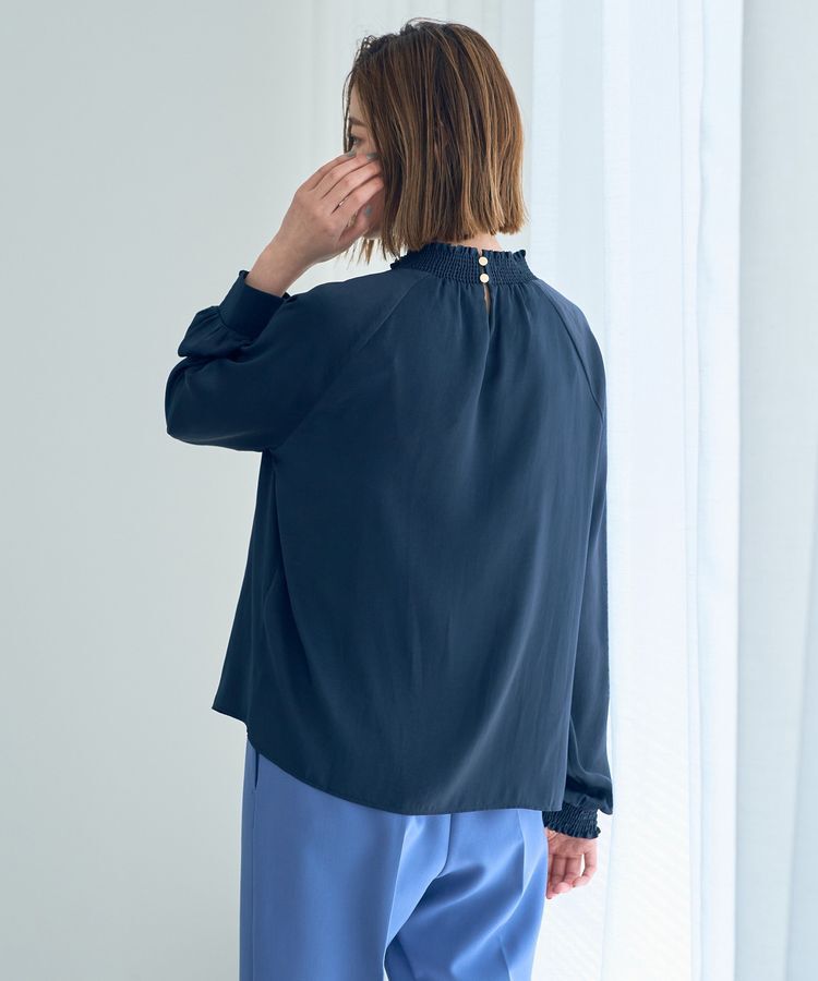 YECCA VECCA「シャーリングネックブラウス」|シャツ・ブラウス|