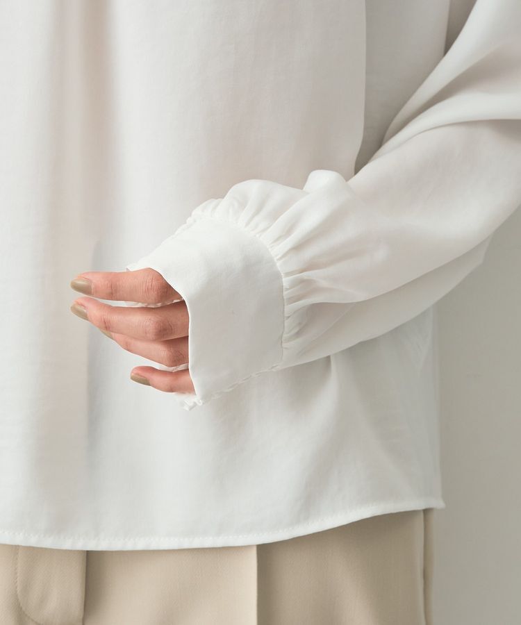 YECCA VECCA「シャーリングネックブラウス」|シャツ・ブラウス|