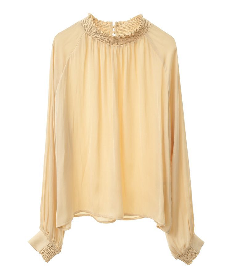 YECCA VECCA「シャーリングネックブラウス」|シャツ・ブラウス|