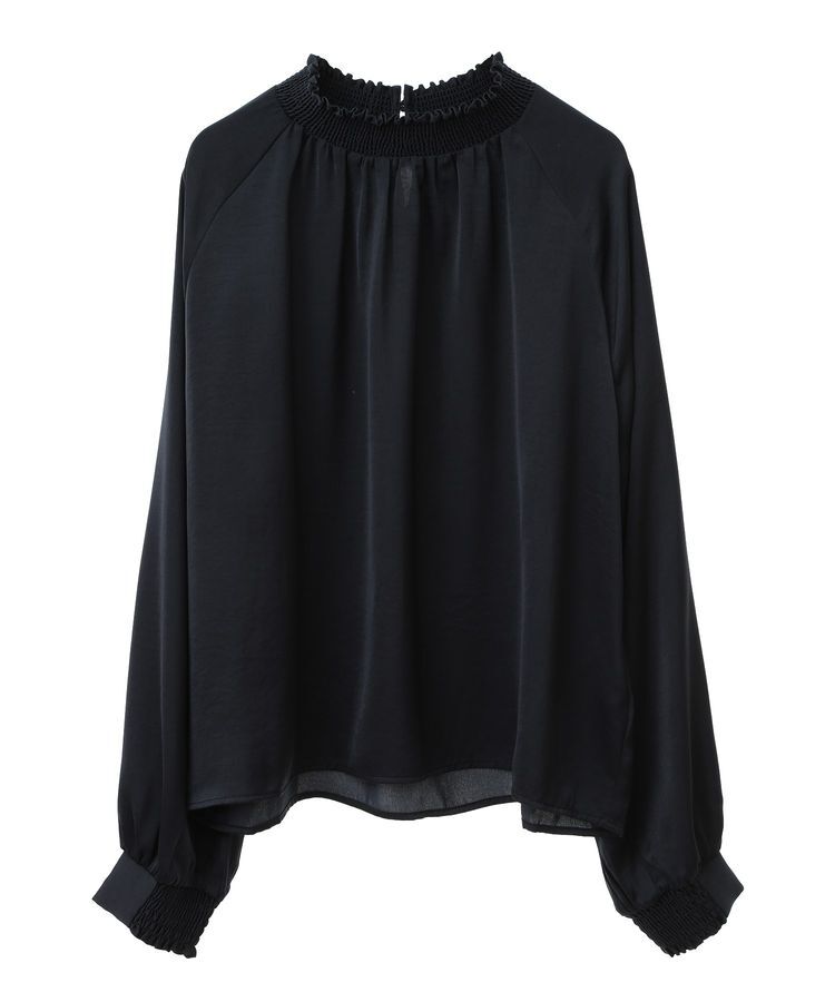 YECCA VECCA「シャーリングネックブラウス」|シャツ・ブラウス|