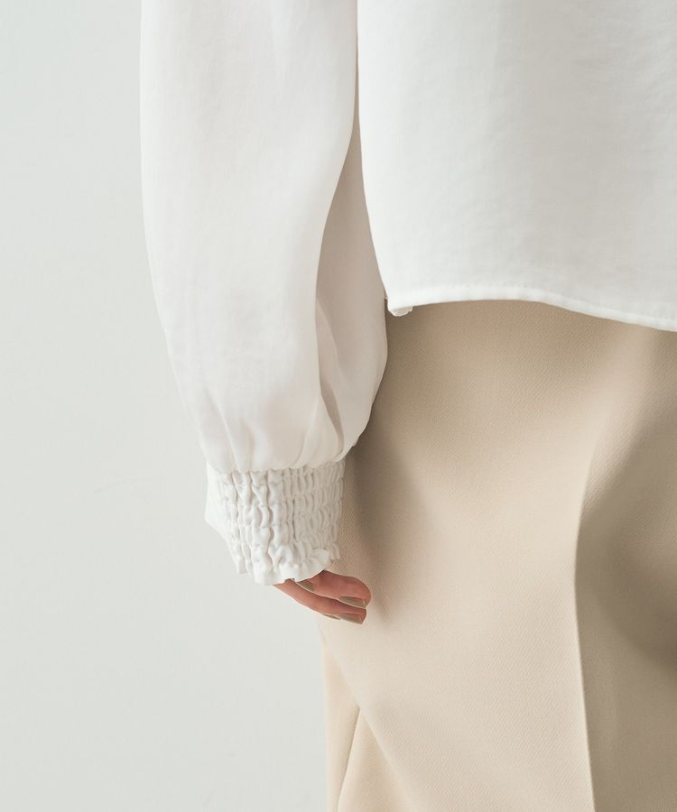 YECCA VECCA「シャーリングネックブラウス」|シャツ・ブラウス|